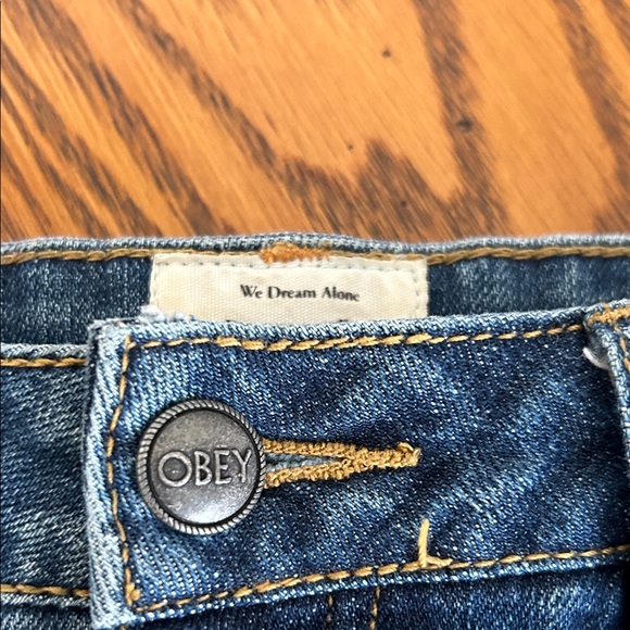 Obey Propaganda Denim Blue Women's Shorts/9 - Picture 3 of 5